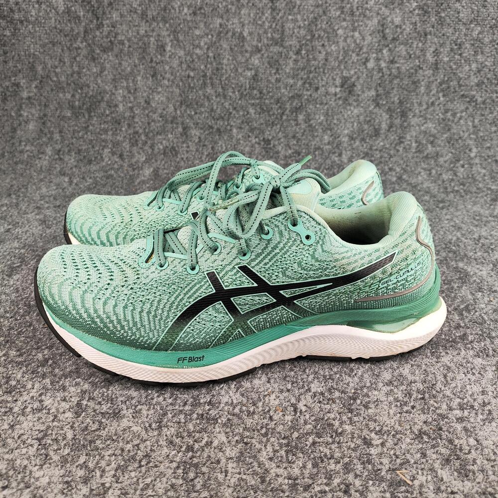 ASICS GEL-Cumulus 14 Shoes Womens Size 9 Green Mesh Running Sneakers 1012B206